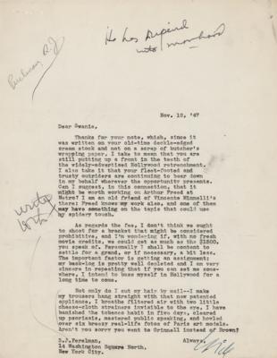 Lot #696 S. J. Perelman Typed Letter Signed - Image 1