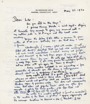 Lot #513 Thornton Wilder Autograph Letter Signed