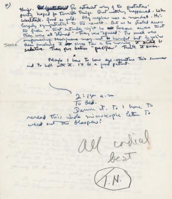 Lot #513 Thornton Wilder Autograph Letter Signed with Several Classic Literary References - Image 4