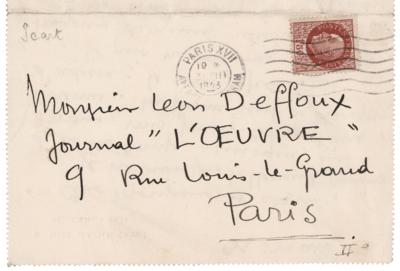 Lot #453 Louis Icart Autograph Letter Signed - Image 2