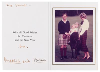 Lot #179 Princess Diana and King Charles III Signed Christmas Card (1985) - Image 1