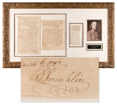 Lot #147 Benjamin Franklin Document Signed as