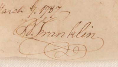 Lot #147 Benjamin Franklin Document Signed as President of Pennsylvania, Overseeing an Early Bankruptcy Case (1787) - Image 6