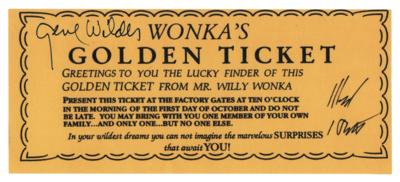 Lot #746 Gene Wilder Signed Golden Wonka Ticket - Image 1