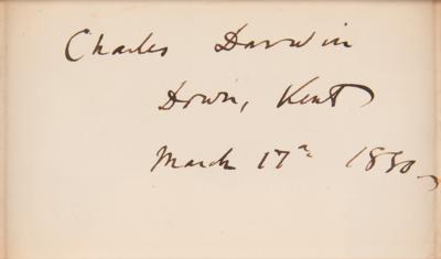 Lot #191 Charles Darwin Signature - Image 2