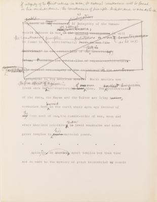 Lot #441 Frank Lloyd Wright Hand-Corrected Typed Draft for 'The New Architecture: A Testament' - The "Definitive Manuscript" Discussing His Architectural Philosophy - Image 10