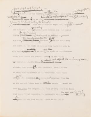 Lot #441 Frank Lloyd Wright Hand-Corrected Typed Draft for 'The New Architecture: A Testament' - The "Definitive Manuscript" Discussing His Architectural Philosophy - Image 13