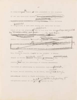 Lot #441 Frank Lloyd Wright Hand-Corrected Typed Draft for 'The New Architecture: A Testament' - The "Definitive Manuscript" Discussing His Architectural Philosophy - Image 14