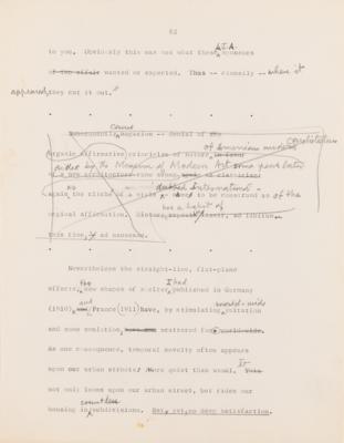 Lot #441 Frank Lloyd Wright Hand-Corrected Typed Draft for 'The New Architecture: A Testament' - The "Definitive Manuscript" Discussing His Architectural Philosophy - Image 17