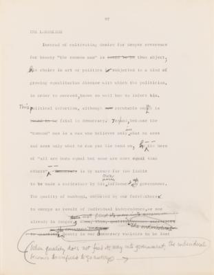 Lot #441 Frank Lloyd Wright Hand-Corrected Typed Draft for 'The New Architecture: A Testament' - The "Definitive Manuscript" Discussing His Architectural Philosophy - Image 21