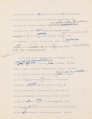 Lot #441 Frank Lloyd Wright Hand-Corrected Typed Draft for 'The New Architecture: A Testament' - The "Definitive Manuscript" Discussing His Architectural Philosophy - Image 5