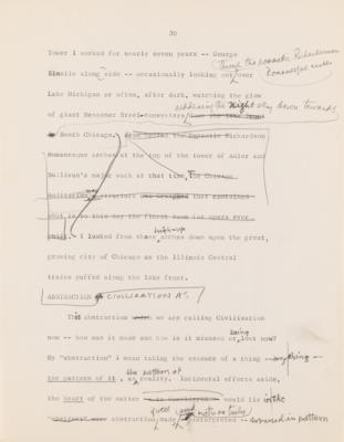 Lot #441 Frank Lloyd Wright Hand-Corrected Typed Draft for 'The New Architecture: A Testament' - The "Definitive Manuscript" Discussing His Architectural Philosophy - Image 9