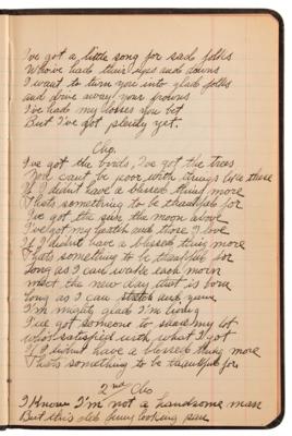 Lot #565 Roscoe 'Fatty' Arbuckle Handwritten Comedy Reference Notebook - Filled with Lyrics, One-Liners, and Witticisms - Image 11