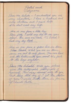 Lot #565 Roscoe 'Fatty' Arbuckle Handwritten Comedy Reference Notebook - Filled with Lyrics, One-Liners, and Witticisms - Image 13