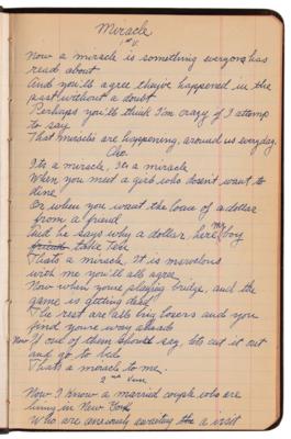 Lot #565 Roscoe 'Fatty' Arbuckle Handwritten Comedy Reference Notebook - Filled with Lyrics, One-Liners, and Witticisms - Image 5