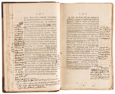 Lot #309 Richard Howe Hand-Annotated 1779 Pamphlet, Defending "His Naval Conduct in the American War" - Image 6