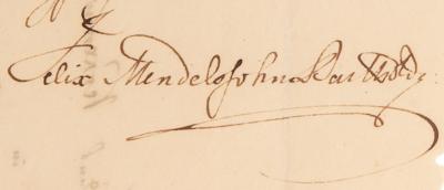 Lot #516 Felix Mendelssohn-Bartholdy Autograph Letter Signed on Performing Bach, Beethoven, and Handel, with AMQ and Partial ALS (Lot of 3): "It seems to be so timely to at last use one of Bach's great chorales besides Handel's music" - Image 4