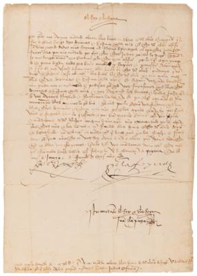 Lot #175 Ferdinand and Isabella Document Signed,