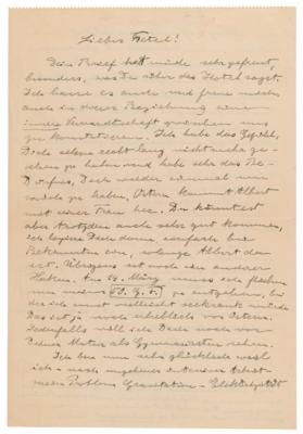 Lot #193 Albert Einstein Autograph Letter Signed on Solving the Unified Field Theory: "I finally solved to my total satisfaction, after immensely intensive work, my gravitation-electricity problem. This, in a way, concludes my life's work" - Image 2