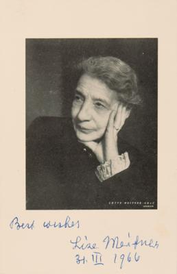 Lot #198 Lise Meitner Signed Photograph - Image 1