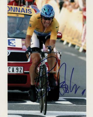 Lot #766 Lance Armstrong Signed Photograph