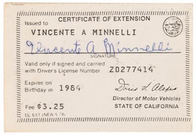 Lot #678 Vincente Minnelli Document Signed - Image 2