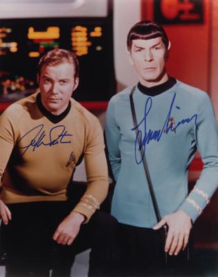 Lot #723 Star Trek: William Shatner and Leonard Nimoy Signed Photograph - Image 1