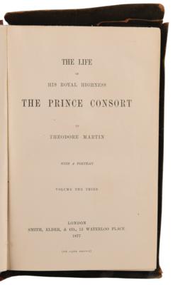 Lot #287 Queen Victoria Signed Book - The Life of The Prince Consort - Royal Gift Presented at Christmas, 1877 - Image 4