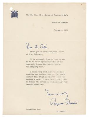 Lot #299 Margaret Thatcher Typed Letter Signed - Image 1