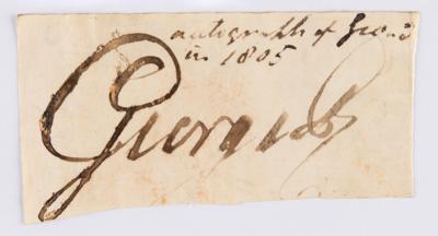 Lot #268 King George III Signature