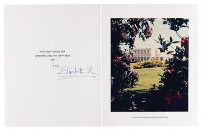 Lot #236 Elizabeth, Queen Mother Signed Christmas Card (1978) - Image 1