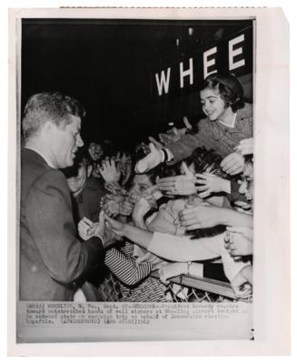 Lot #112 John F. Kennedy 1962 Midterm Election Campaign Original Wirephoto - Image 1