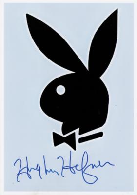 Lot #245 Hugh Hefner Signed 'Playboy Bunny Logo' Photograph - Image 1