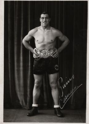 Lot #772 Primo Carnera Signed Photograph