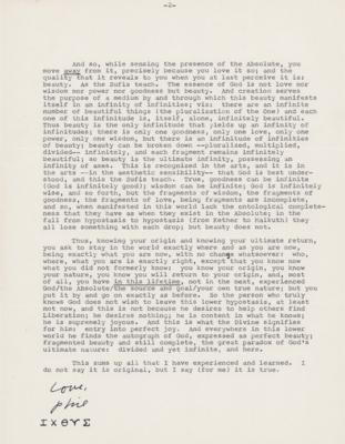 Lot #490 Philip K. Dick Typed Letter Signed on "The Great Enlightenment" - Image 2