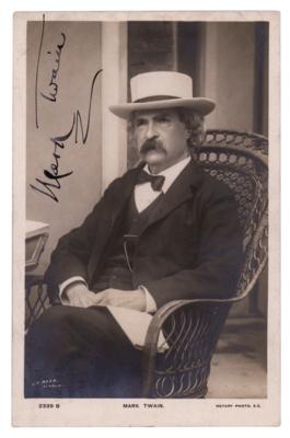 Lot #488 Samuel L. Clemens Signed Photograph as