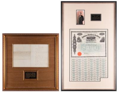 Lot #213 19th-Century Statesmen: William Hunter and Samuel J. Tilden (2) Signed Items - Image 1