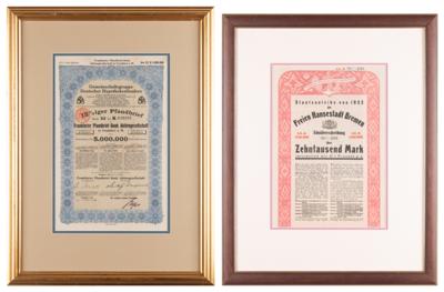 Lot #241 German Republic (2) Postwar Bonds (1922 and 1923) - Image 1