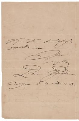 Lot #556 Clara Schumann Autograph Letter Signed - Image 2