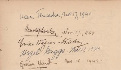 Lot #555 Arnold Schoenberg Signature - Image 1