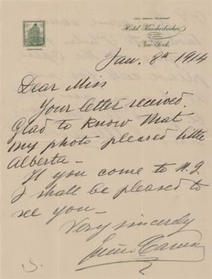 Lot #528 Enrico Caruso Autograph Letter Signed - Image 1