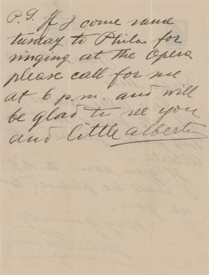 Lot #528 Enrico Caruso Autograph Letter Signed - Image 2