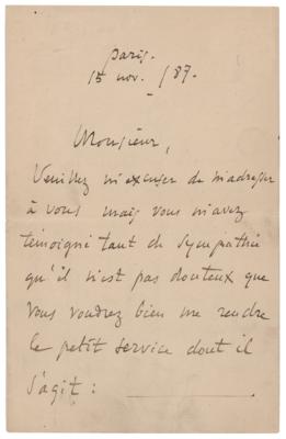 Lot #545 Jules Massenet Autograph Letter Signed - Image 1