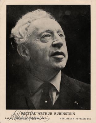 Lot #552 Arthur Rubinstein Signed Photograph - Image 1