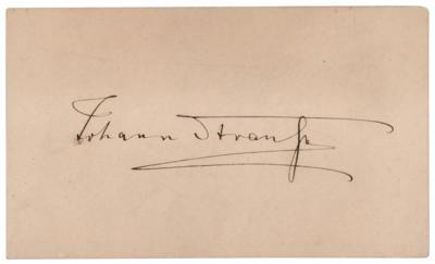 Lot #560 Johann Strauss II Signature - Image 1