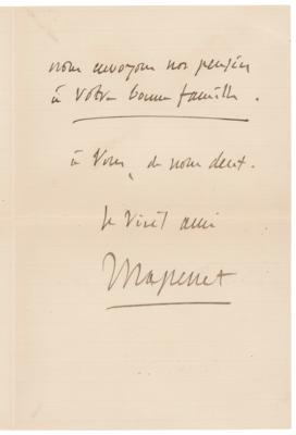 Lot #546 Jules Massenet Autograph Letter Signed - Image 2