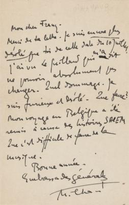 Lot #549 Darius Milhaud Autograph Letter Signed - Image 1