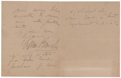 Lot #530 Cesar Franck Autograph Letter Signed - Image 2