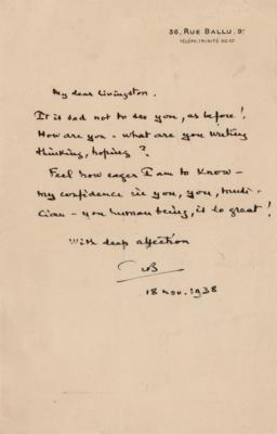 Lot #525 Nadia Boulanger Autograph Letter Signed