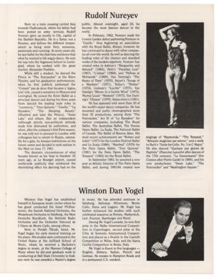 Lot #694 Rudolf Nureyev Signed Concert Program - Image 2